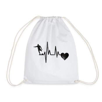 Football Coach Football Heart Rate Football Player - Drawstring Bag - white - Front