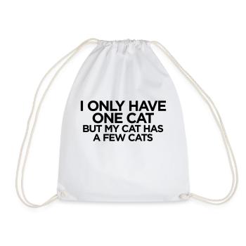 JE N’AI QU’UN CHAT MAIS MON CHAT A QUELQUES CHATS - Sac de sport léger - blanc - Devant