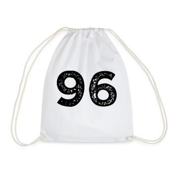 96 number jersey - Drawstring Bag - white - Front