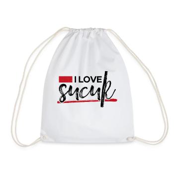 J’adore Sucuk Saucisse turque Ail Nourriture délicieuse - Sac de sport léger - blanc - Devant