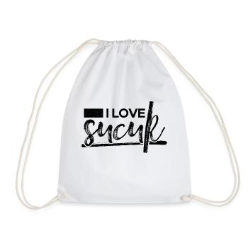 J’adore Sucuk Saucisse turque Ail Nourriture délicieuse - Sac de sport léger - blanc - Devant