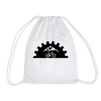 Mountainbiker Radsport - Turnbeutel - Weiß - Vorne