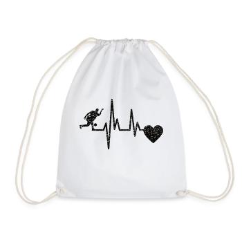 Bowling Skittles Gift Bowling Ball Kegel Bowler - Drawstring Bag - white - Front