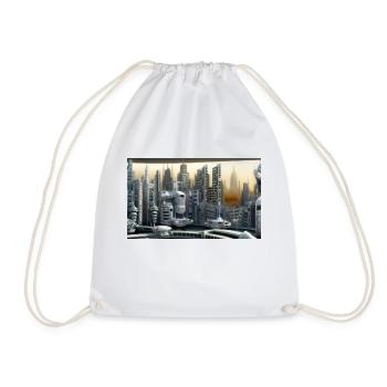 City of the future - Drawstring Bag - white - Front