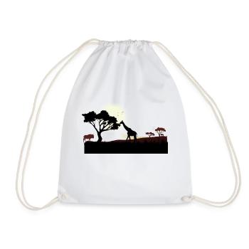 Safari Zoo Animaux Faune - Sac de sport léger - blanc - Devant