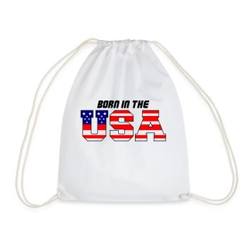 usa born in the 3 - Turnbeutel - Weiß - Vorne