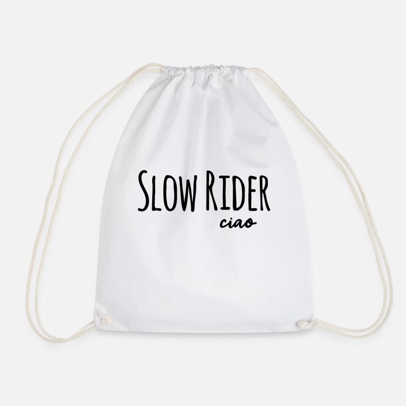 Mofa SLOW RIDER Kult - Turnbeutel - Weiß