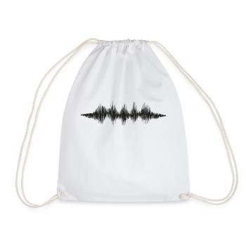 Music audio wave / sound wave / audio frequency - Drawstring Bag - white - Front
