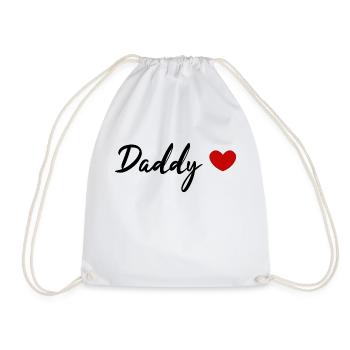 Papa au cœur rouge - Sac de sport léger - blanc - Devant