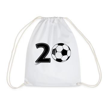 20 years of football - Drawstring Bag - white - Front