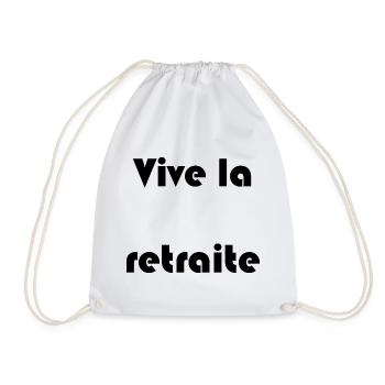 RETIREMENT. RETIREMENT. RETIRED. RETIREMENT - Drawstring Bag - white - Front