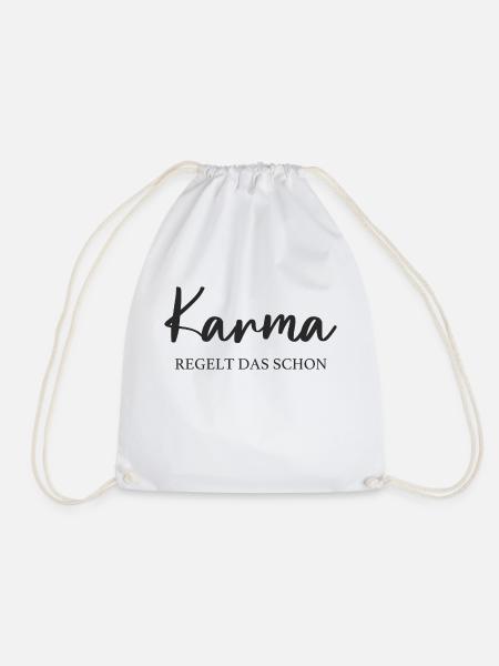 Karma regelt das schon - Turnbeutel - Weiß