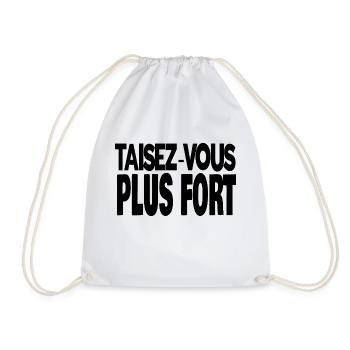 taisez-vous plus fort - Sac de sport léger - blanc - Devant