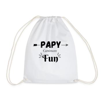 Papy carrément fun - idée cadeau - Sac de sport léger - blanc - Devant