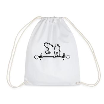 Hameçon Pêche Pêche Pêche Pêche Pêcheur - Sac de sport léger - blanc - Devant