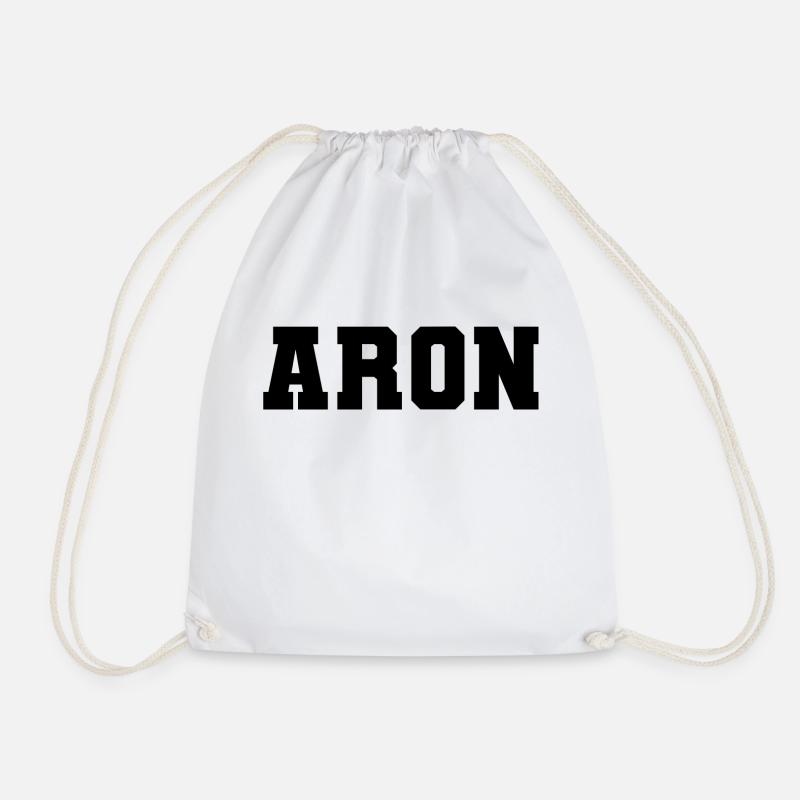 Name - Aron - Turnbeutel - Weiß
