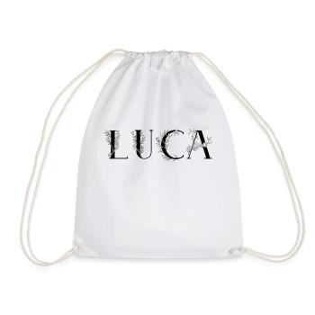 Name - Luca - Turnbeutel - Weiß - Vorne