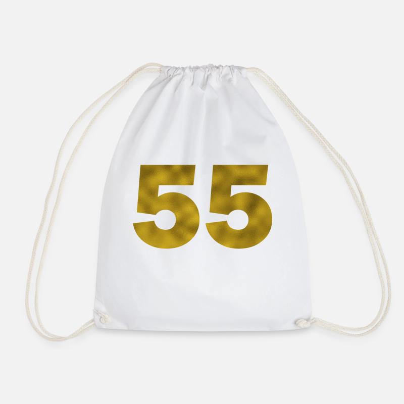 Birthday 55 years - Drawstring Bag - white