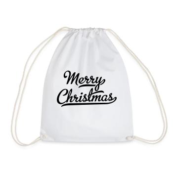 Merry Christmas - Turnbeutel - Weiß - Vorne
