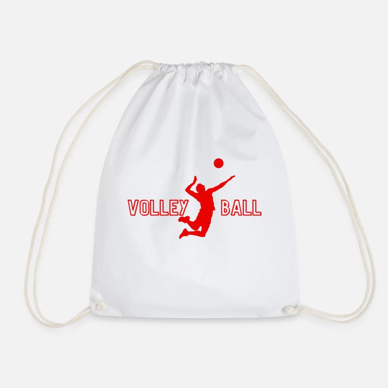 Volleyball - Volleyball Geschenkidee - Turnbeutel - Weiß