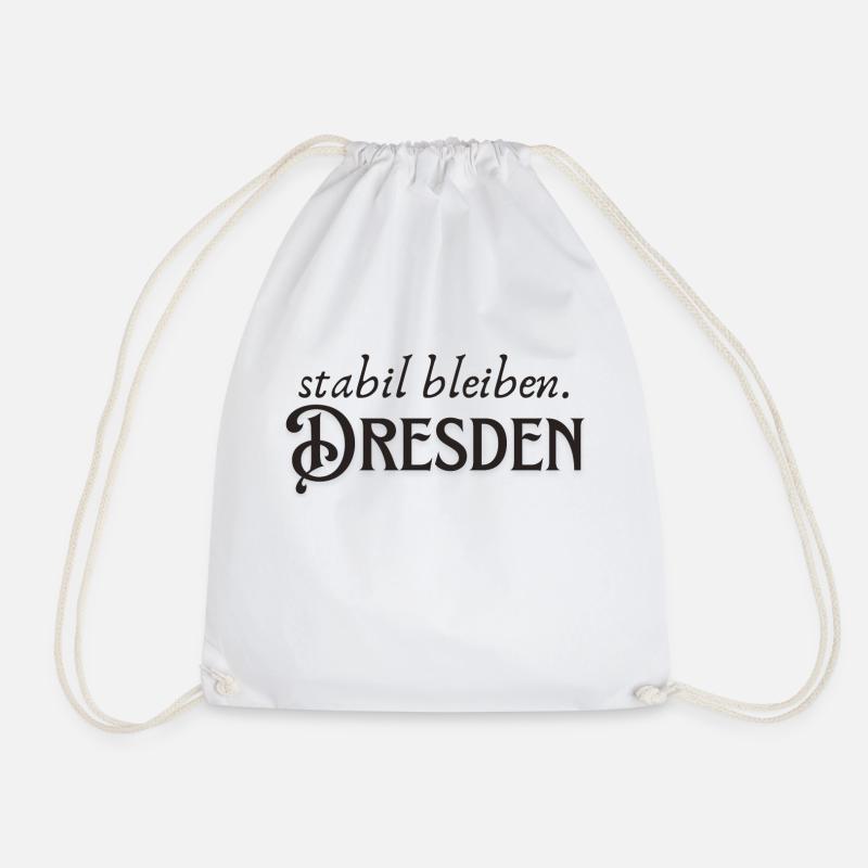 Stabil bleiben Dresden - Turnbeutel - Weiß