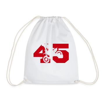 Moto 45 Biker - Turnbeutel - Weiß - Vorne