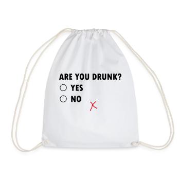 Are You Drunk? Yes No - Turnbeutel - Weiß - Vorne