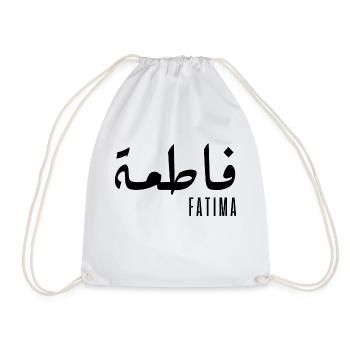 Name Fatima auf Arabisch - Turnbeutel - Weiß - Vorne