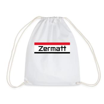 Zermatt Design Schweizer Farben für Bergliebhaber - Turnbeutel - Weiß - Vorne