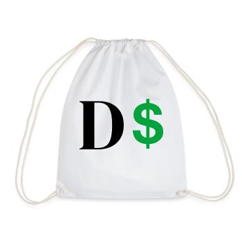 Dollar-Buchstabe - Turnbeutel - Weiß - Vorne