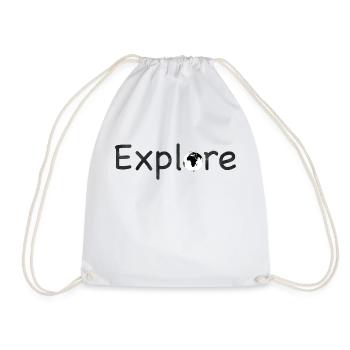 Explores - Drawstring Bag - white - Front