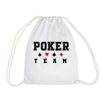 poker team - Turnbeutel - Weiß - Vorne