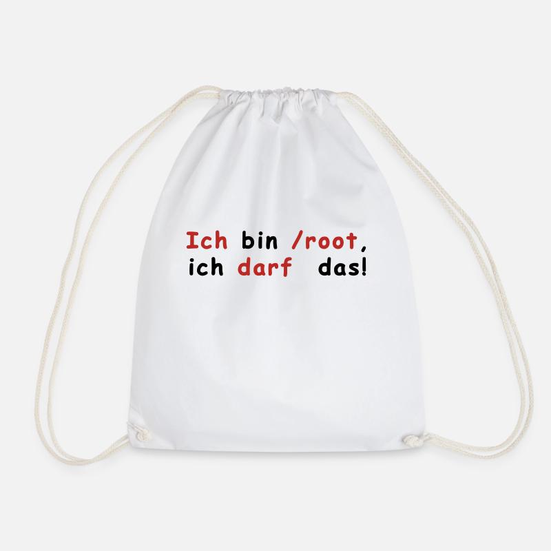 Root Linux - Turnbeutel - Weiß