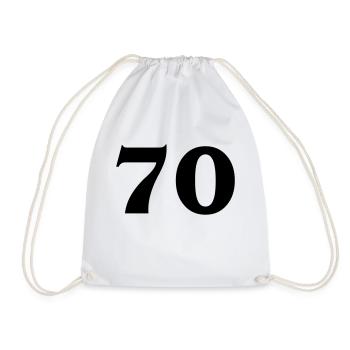 Zahl 70 - Drawstring Bag - white - Front