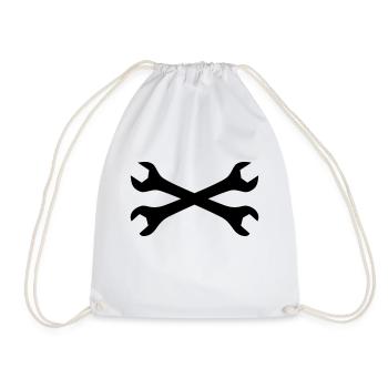 Wrenches crossed - Drawstring Bag - white - Front