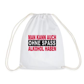 Alcohol - Drawstring Bag - white - Front