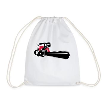Une tronçonneuse - Sac de sport léger - blanc - Devant