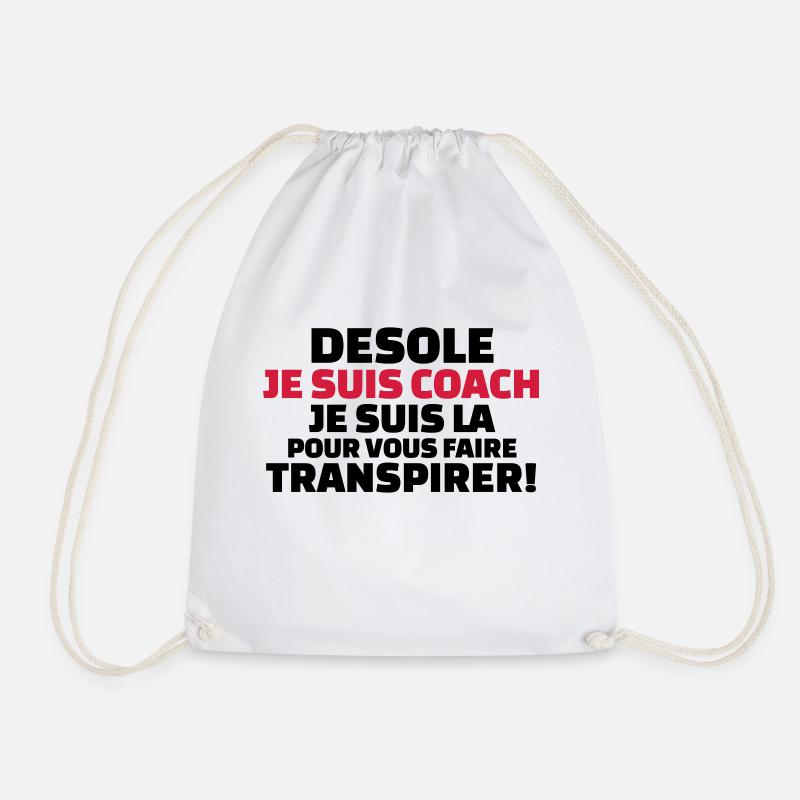 désolé je suis coach...pour vous faire transpirer - Sac de sport léger - blanc