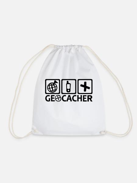 Geocacher 3 - Turnbeutel - Weiß