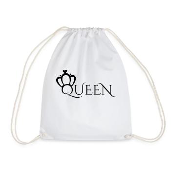 QUEEN AND KING PARTNERLOOK - Turnbeutel - Weiß - Vorne