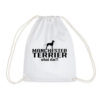 MANCHESTER TERRIER what else - Drawstring Bag - white - Front