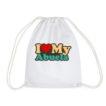 i love my abuela - Drawstring Bag - white - Front