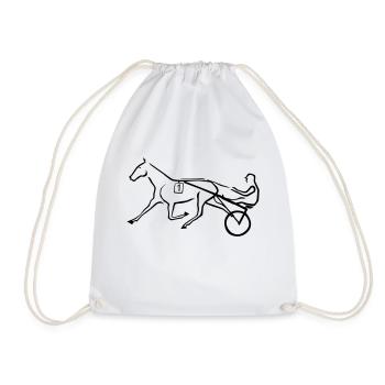 Trotting horse - Drawstring Bag - white - Front