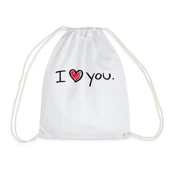 i_love_you_a__f2 - Sac de sport léger - blanc - Devant