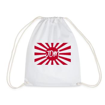 JDM Flag - Drawstring Bag - white - Front