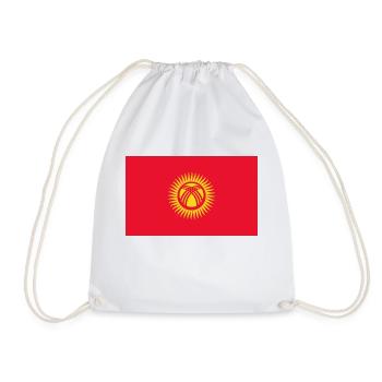 Kirgisistan-Flagge - Turnbeutel - Weiß - Vorne