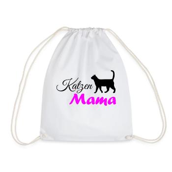 Katzenmama/ Katzenbesitzer - Turnbeutel - Weiß - Vorne