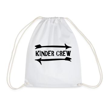 Children crew - Drawstring Bag - white - Front
