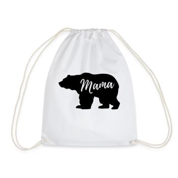 Mama Bär - Turnbeutel - Weiß - Vorne