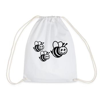hummel_family__f1 - Drawstring Bag - white - Front